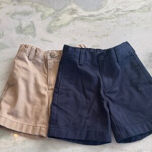Lands End Kids Tan and Navy Shorts Size 6 Slim